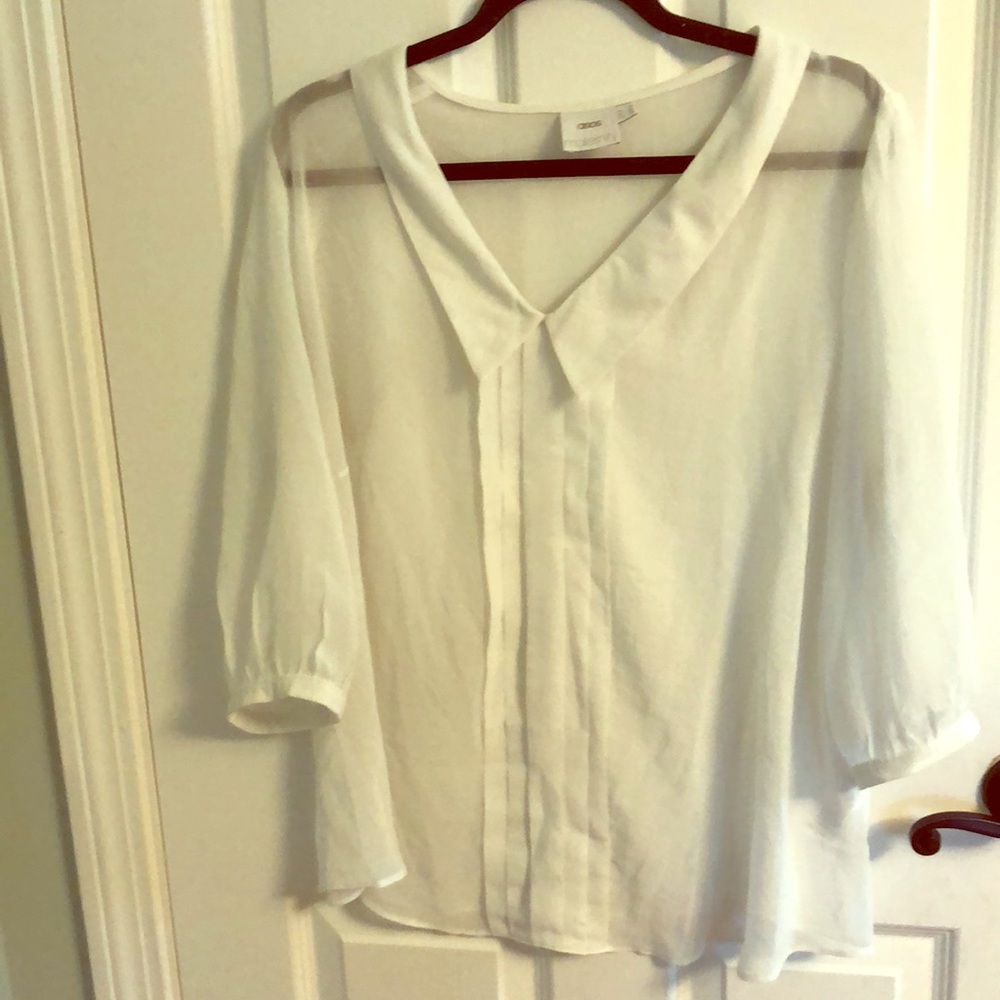ASOS Maternity sheer top with pleats
